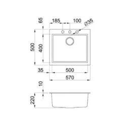 Quadra 105 Elleci Granite Kitchen Sink - All Colours -Build4less Shop ReginoxQuadra105