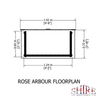 Rose Arbour - 4ft X 2ft (Pressure Treated) 6 Rose Arbour - 4ft X 2ft (Pressure Treated) - Image 6