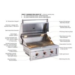 Sunstone Ruby Series 3 Burner Gas Grill -Build4less Shop Ruby3B 21 1