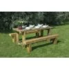 Forest Refectory Table And Sleeper Bench Set X 1.8m