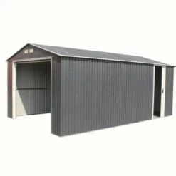 Sapphire Olympian Fronted Apex Metal Garage - All Sizes -Build4less Shop Sapphire 12x20ft Olympian Fronted Apex Metal Garage Sapphire 1692795484688