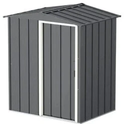 Sapphire Apex Metal Shed -Build4less Shop Sapphire 5x4ft Apex Metal Shed Grey Sapphire 1692795557130