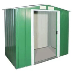 Sapphire Apex Metal Shed -Build4less Shop Sapphire 6x4ft Apex Metal Shed Green Sapphire 1692795564265