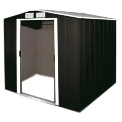 Sapphire Apex Metal Shed -Build4less Shop Sapphire 6x6ft Apex Metal Shed Grey Sapphire 1692795573353