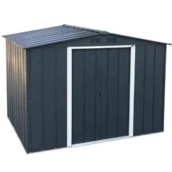 Sapphire Apex Metal Shed -Build4less Shop Sapphire 8x6ft Apex Metal Shed Grey Sapphire 1692795579515