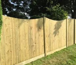 Concave Top Featherboard Fence Panel - All Sizes