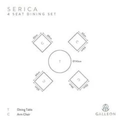 Serica Dark 4 Person Round Dining Set -Build4less Shop Serica Dining Set 01 1024x1024 f015a94b 070d 4592 96c9 68170aae09df