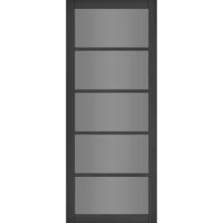 Shoreditch Black Prefinished Tinted Glazed Internal Door - All Sizes