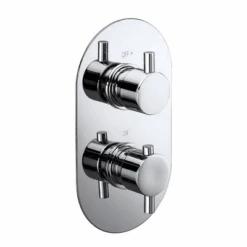 Aqua Evoke Concealed 2-Way Chrome Thermostatic Shower Valve