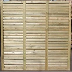 Level Top Louvre Fence Panel - All Sizes -Build4less Shop Slattedpanelsgarden