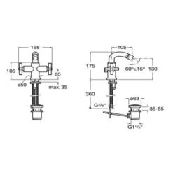 Roca Loft Chrome Bidet Mixer Tap With Pop-Up Waste 5 Roca Loft Chrome Bidet Mixer Tap With Pop-Up Waste -Build4less Shop TE AQ 20689 Roca Loft Deck Mounted Bidet Mixer Tap With Pop Up Waste6063 1