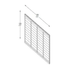6ft X 4ft Pressure Treated Superlap Fence Panel -Build4less Shop TPSUPER64PTR 4 1