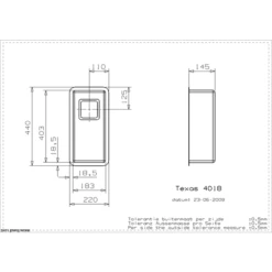 Texas Integrated Stainless Steel Kitchen Sink - All Sizes -Build4less Shop Texas18x40linedrawing