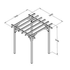 Forest Ultima Pergola - All Sizes -Build4less Shop UPERG24 Ultima Pergola Kit 2.4M Drawing 2