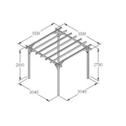 Forest Ultima Pergola - All Sizes -Build4less Shop UPK02 2 1