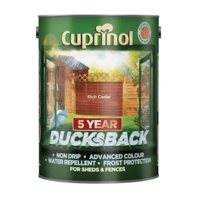 Cuprinol Ducksback 5 Year Waterproof For Sheds And Fences - 5 Litre 8 Cuprinol Ducksback 5 Year Waterproof For Sheds And Fences - 5 Litre - Image 8