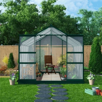 Harvester Walk-In Aluminium Polycarbonate Greenhouse 8ft X 12ft 2 Harvester Walk-In Aluminium Polycarbonate Greenhouse 8ft X 12ft - Image 2