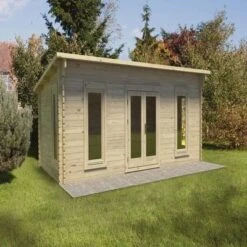 Forest Arley 6m X 3m Cabin - Pent Roof, Double Glazed Polyester Felt, (Plus Underlay)