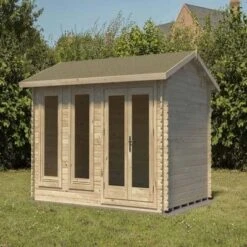 Forest Chiltern 4m X 3m Log Cabin - Apex Roof, Single Glazed 24kg Felt (No Underlay)