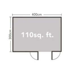 Forest Chiltern 4m X 3m Log Cabin - Apex Roof, Single Glazed 24kg Felt (No Underlay) -Build4less Shop VCHI34S43P2U 8 scaled 1 1024x1024 1