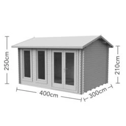 Forest Chiltern 4m X 3m Log Cabin - Apex Roof, Single Glazed With Felt Shingles And Underlay -Build4less Shop VCHI34S43SH 8 scaled 1 1024x1024 1