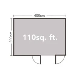 Forest Chiltern 4m X 3m Log Cabin - Apex Roof, Single Glazed With Felt Shingles And Underlay -Build4less Shop VCHI34S43SH 9 scaled 1 1024x1024 1