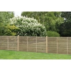 Forest 6ft X 3ft Pressure Treated Contemporary Slatted Fence Panel