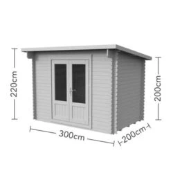 Forest Harwood 3m X 2m Log Cabin - Pent Roof, 24kg Felt (No Underlay) -Build4less Shop VHAR28S32P2U 6 scaled 1 1024x1024 1