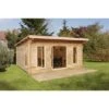 Forest Mendip 5m X 4m Log Cabin - Pent Roof, Double Glazed, 24kg Polyester Felt (No Underlay)