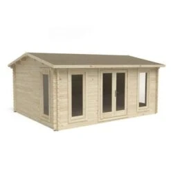 Forest Rushock 5.0m X 4.0m Log Cabin - Apex Roof, Double Glazed Polyester Felt (Plus Underlay) -Build4less Shop VRUS45D54P2U 3 scaled 1 1024x724 510c2acc 6868 4ba5 aae1 90f13416cf33