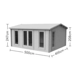 Forest Rushock 5.0m X 4.0m Log Cabin - Apex Roof, Double Glazed Polyester Felt (Plus Underlay) -Build4less Shop VRUS45D54P2U 6 scaled 1 1024x1024 7d5705f0 f192 4dea ba17 e88b61b55c67