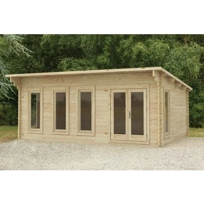 Forest Wolverley 6.0m X 4.0m Log Cabin - Pent Roof, Double Glazed 24kg Polyester Felt (No Underlay) 1 Forest Wolverley 6.0m X 4.0m Log Cabin - Pent Roof, Double Glazed 24kg Polyester Felt (No Underlay)