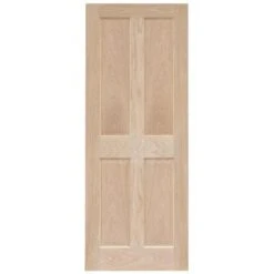 Victorian 4 Panel Oak Panel Unfinished Internal Door - All Sizes