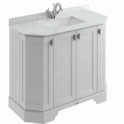 Victrion Angled 4 Door Basin Unit - All Colours -Build4less Shop Victrion1000angledgrey BCF1000EG BCT101G