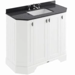 Victrion Angled 4 Door Basin Unit - All Colours -Build4less Shop Victrion1000angledwhite BCF1000NW BCT103B