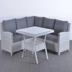 Baret 5 Seater Modular Rattan Corner Dining Set
