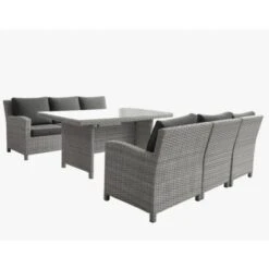 Baret 6 Seater Modular Rattan Dining Set