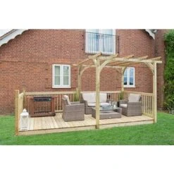 Ultima Pergola And Patio Decking Kit - 2.4 X 4.9m