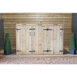 Triple Wheelie Bin Store - All Sizes