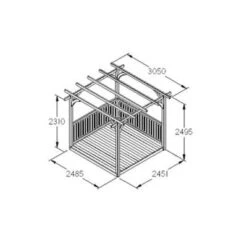 Ultima Pergola And Decking Kit - 2.4 X 2.4m -Build4less Shop Webp.net resizeimage 97