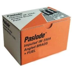 Paslode IM65/A Electro Galvanised Angled Brad Fuel Pack (Pack Of 2000 + 2 Fuel Cells) - All Sizes