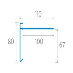 AF4/ AF4L Aluminium Roof Edge Trim Mill Finish - Full Range -Build4less Shop af4lcopy