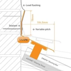 Snapa Top Wall Flashing White - All Sizes -Build4less Shop ag502w 01t