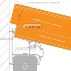 Alukap-SS Low Profile Gable Bar - Full Range -Build4less Shop akss350b 02t