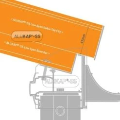 Alukap-SS Low Profile Gable Bar - Full Range -Build4less Shop akss350b 03t
