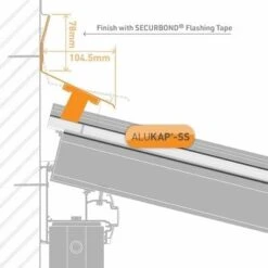 Alukap-SS Top Wall Flashing - All Sizes -Build4less Shop akss703b 01t 1