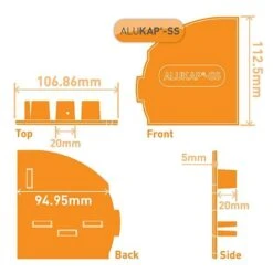 Alukap-SS Wall & Eaves Beam Endcap LH - All Colours -Build4less Shop alukap ss end cap left side profile v1.0 t