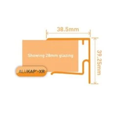 Alukap-XR 28mm End Stop Bar 4.8m - All Colours -Build4less Shop alukap xr 28mm endstop bar profile v1.01 t 2