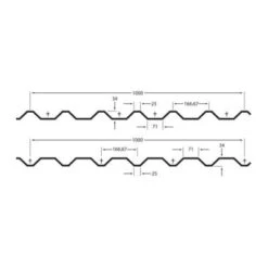 Cladco 34/1000 Box Profile PVC Plastisol Coated 0.7mm Metal Roof Sheet (Anthracite) - All Sizes -Build4less Shop box profile 34 1000 technical drawing ml3s7dtegv 1