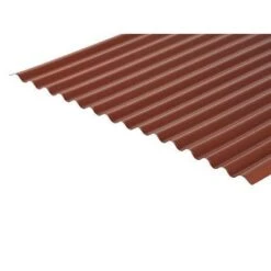 Cladco Corrugated 13/3 Profile PVC Plastisol Coated 0.7mm Metal Roof Sheet (Chestnut) - All Sizes